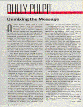 Bully Pulpit Article